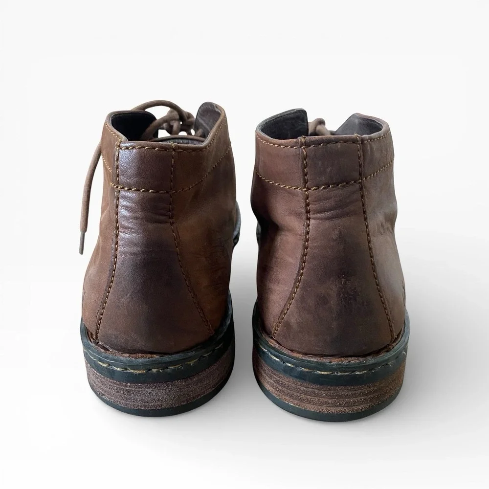 Born Chukka Boots Men 10.5 M/W EU 44.5 Brown Leather Lace Up Distressed Casual